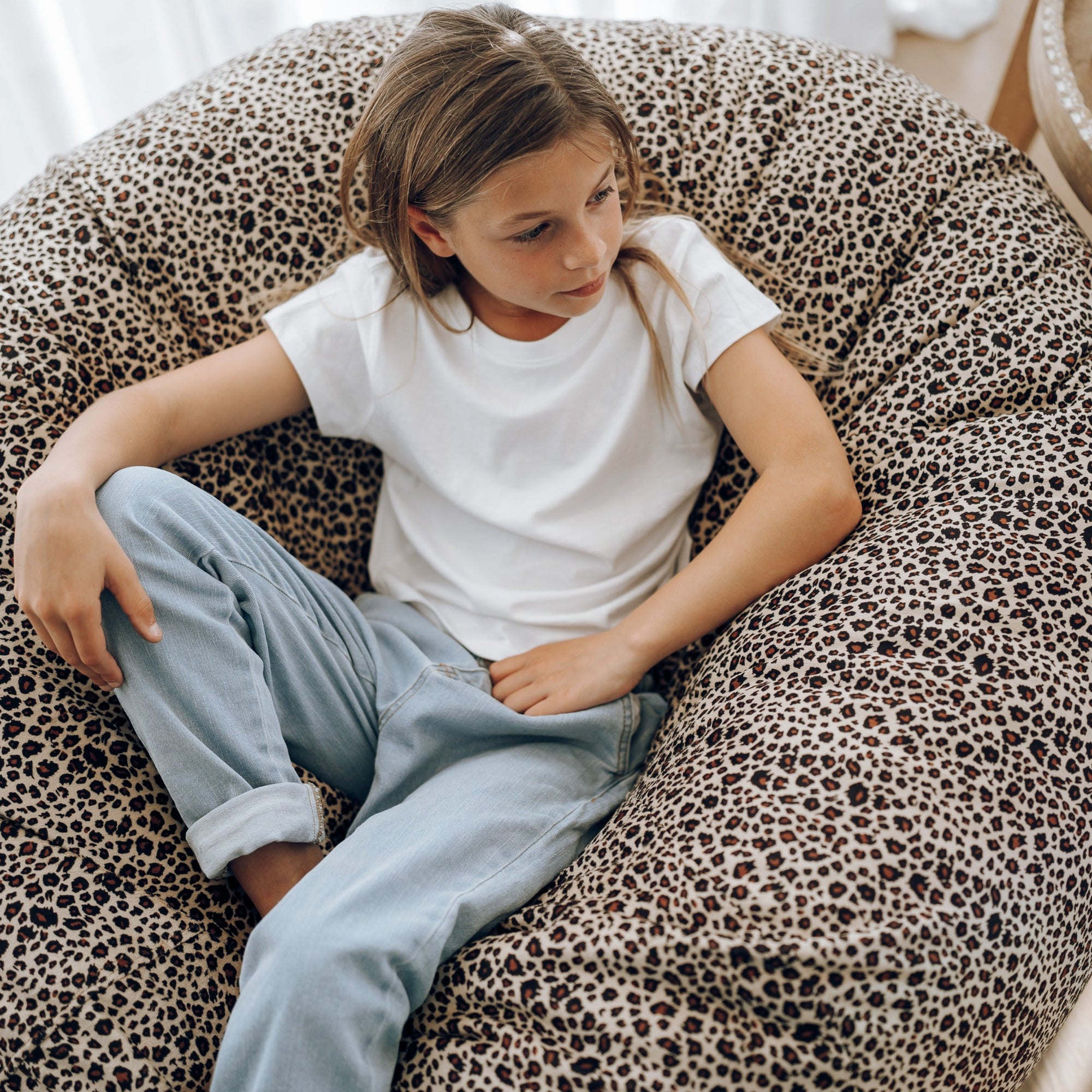 Leopard Print Pierre Bean Bag - Stylish & Comfortable Seating