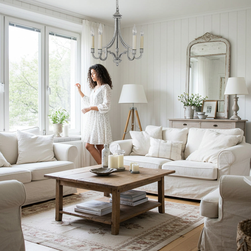 Kalani 5-Light Modern Chandelier in Brushed Silver