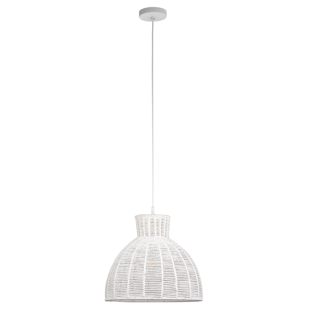 Kellie White Rope Pendant Light - Stylish Boho Home Decor