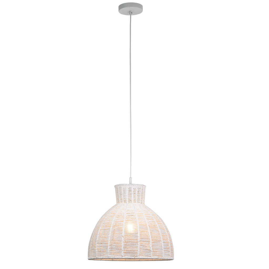 Kellie White Rope Pendant Light - Stylish Boho Home Decor
