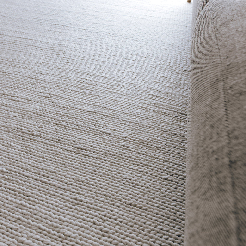 Kiara Handwoven Eco-Friendly Floor Rug in White Tones