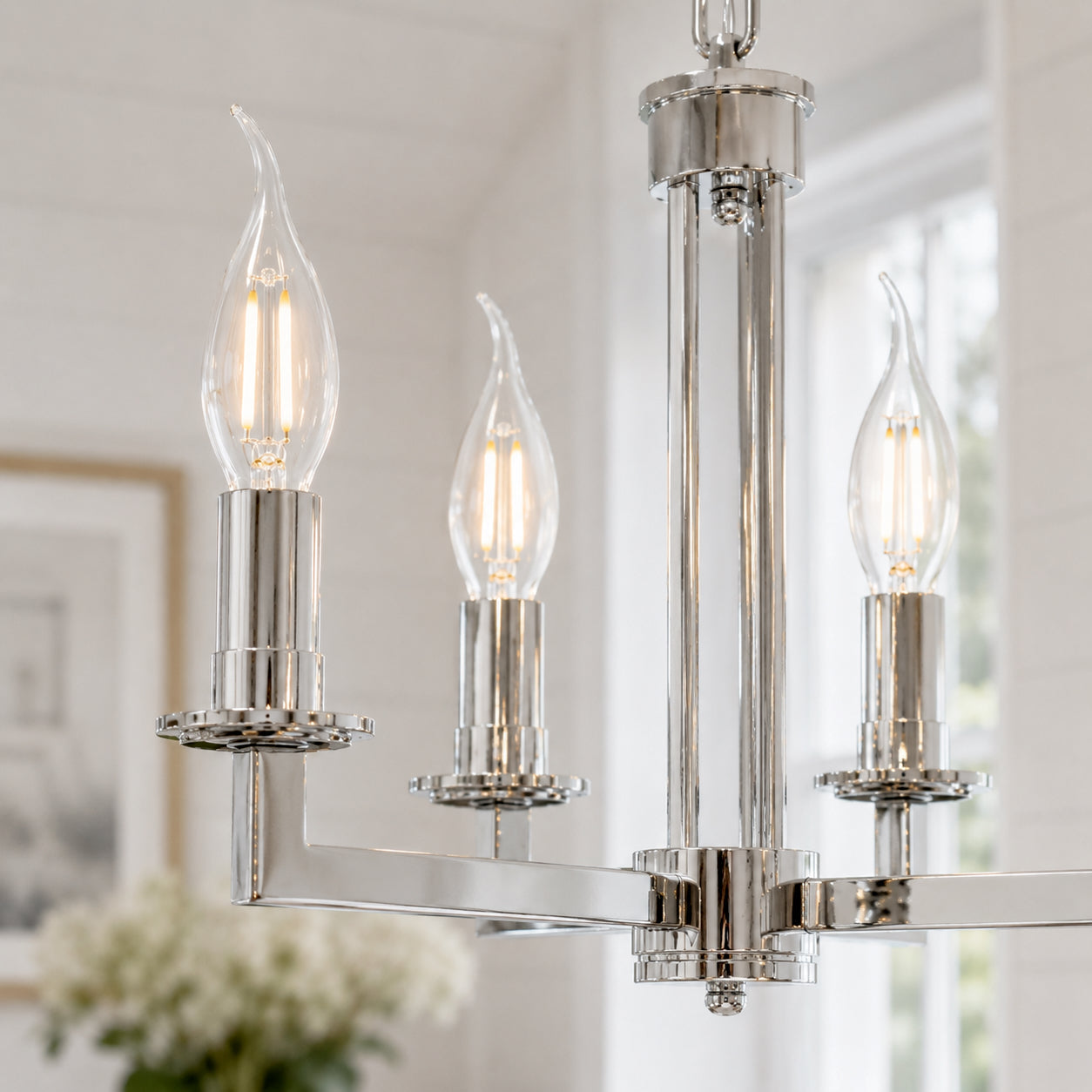 Elegant LED E14 Flame Tip Bulb - Warm White Glow for Chandeliers