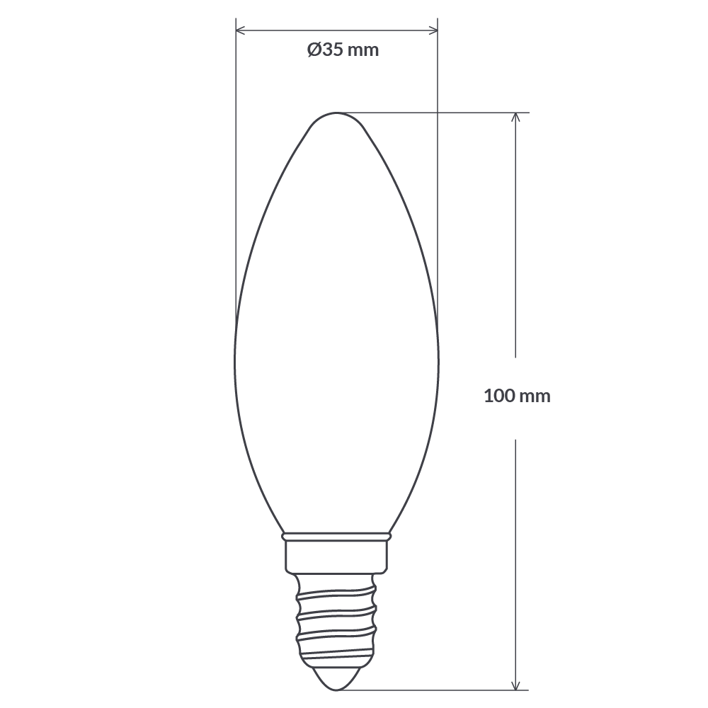 Cool White E14 Candle LED Bulb - 2W Energy-Efficient Lighting