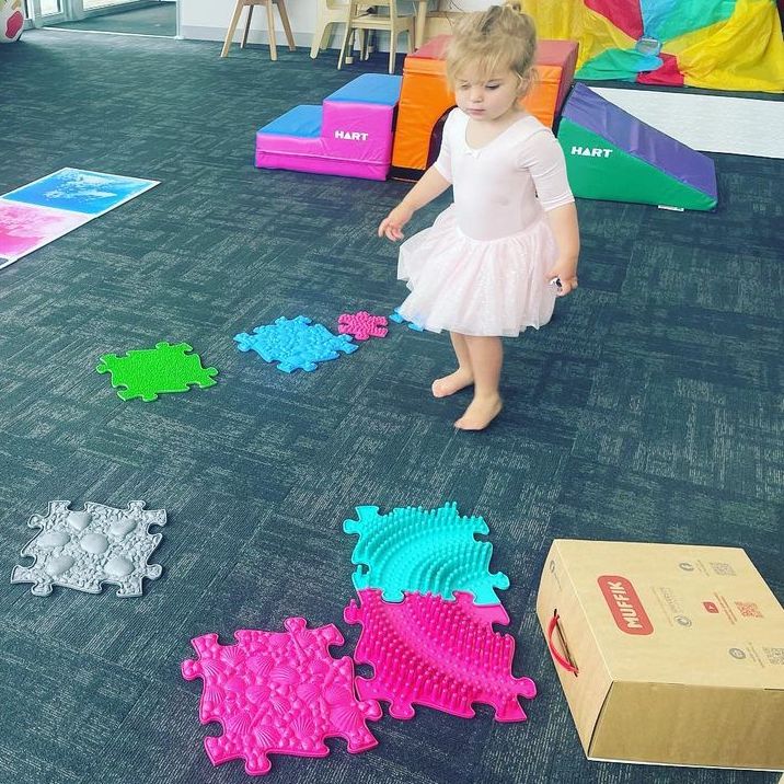 Muffik Large 2 Tactile Sensory Floor Mats - 13-Piece Playset