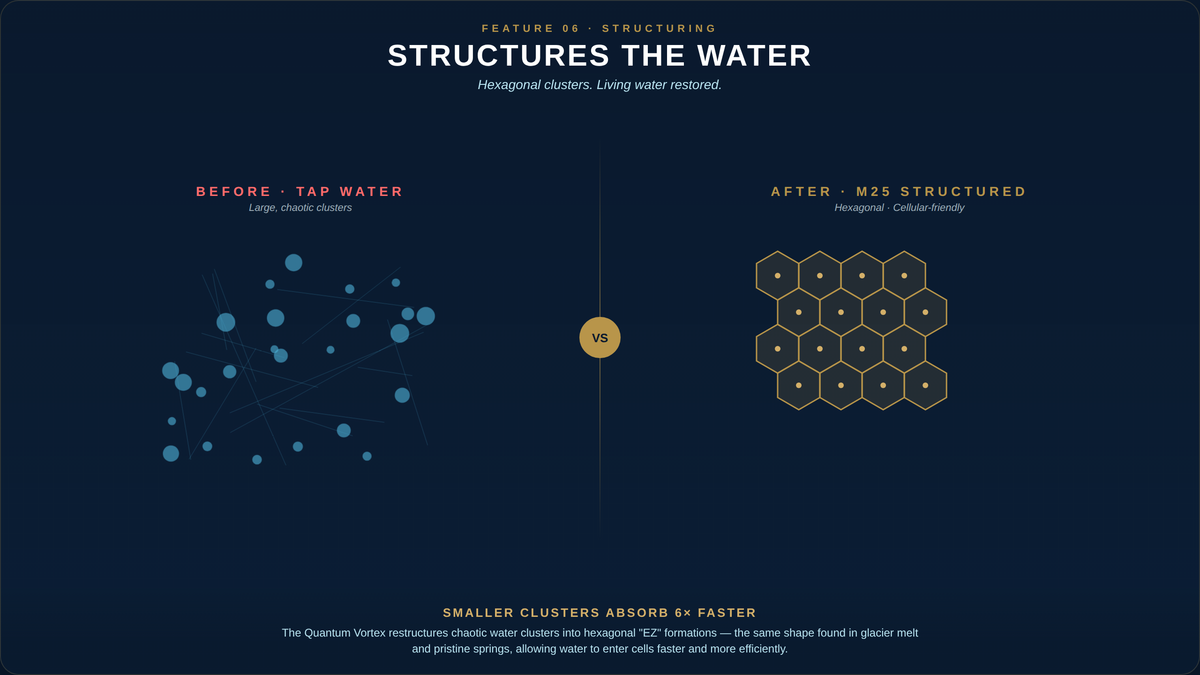 Aquarius Quantum Vortex Water Structuring Device for Premium Hydration