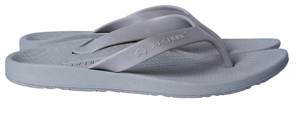Archline Kids Orthotic Thongs – Supportive Grey Footwear