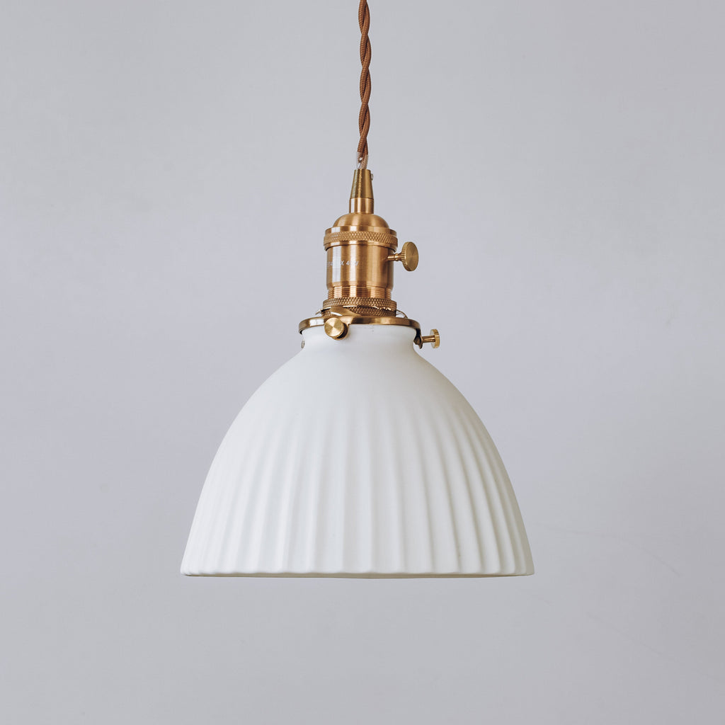 Margot Ceramic Pleated Pendant Light | Elegant Vintage Style