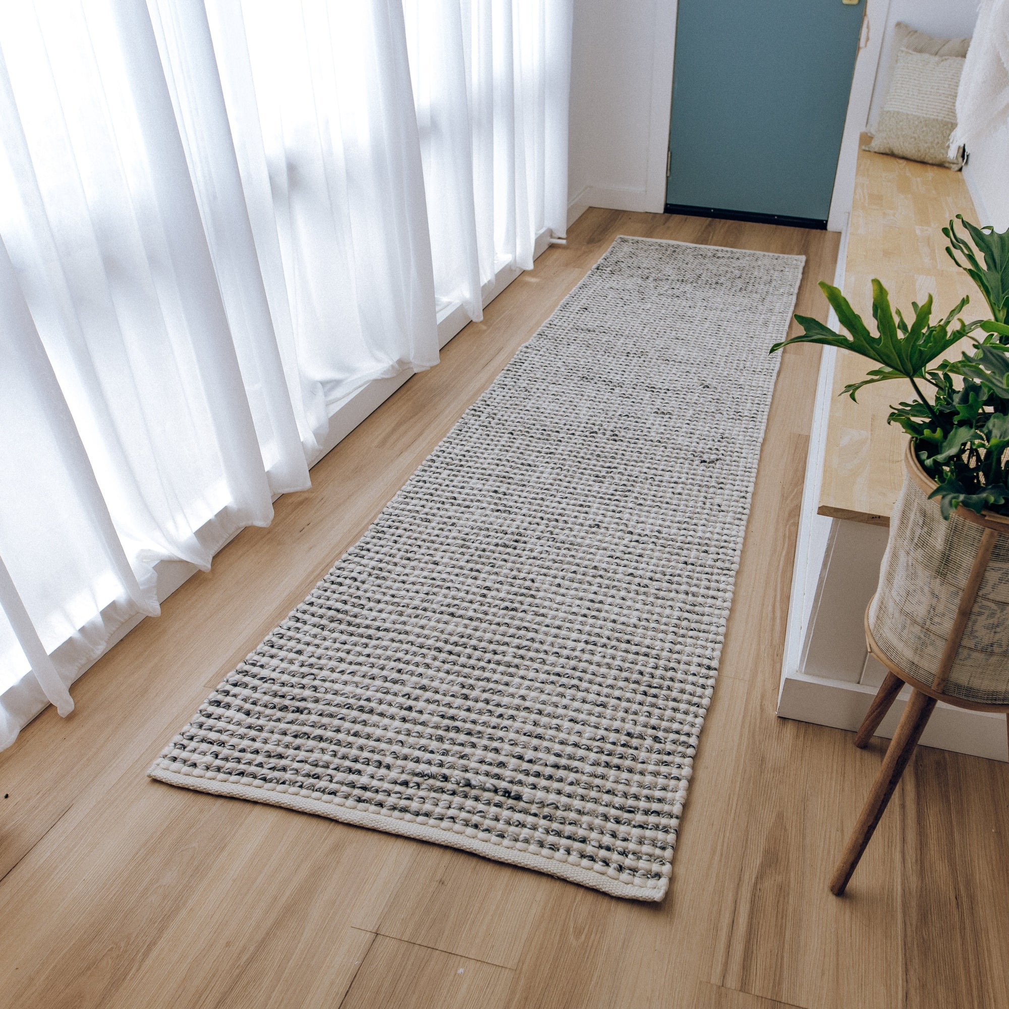Missy Handwoven Grey Floor Rug - Eco-Friendly & Cozy