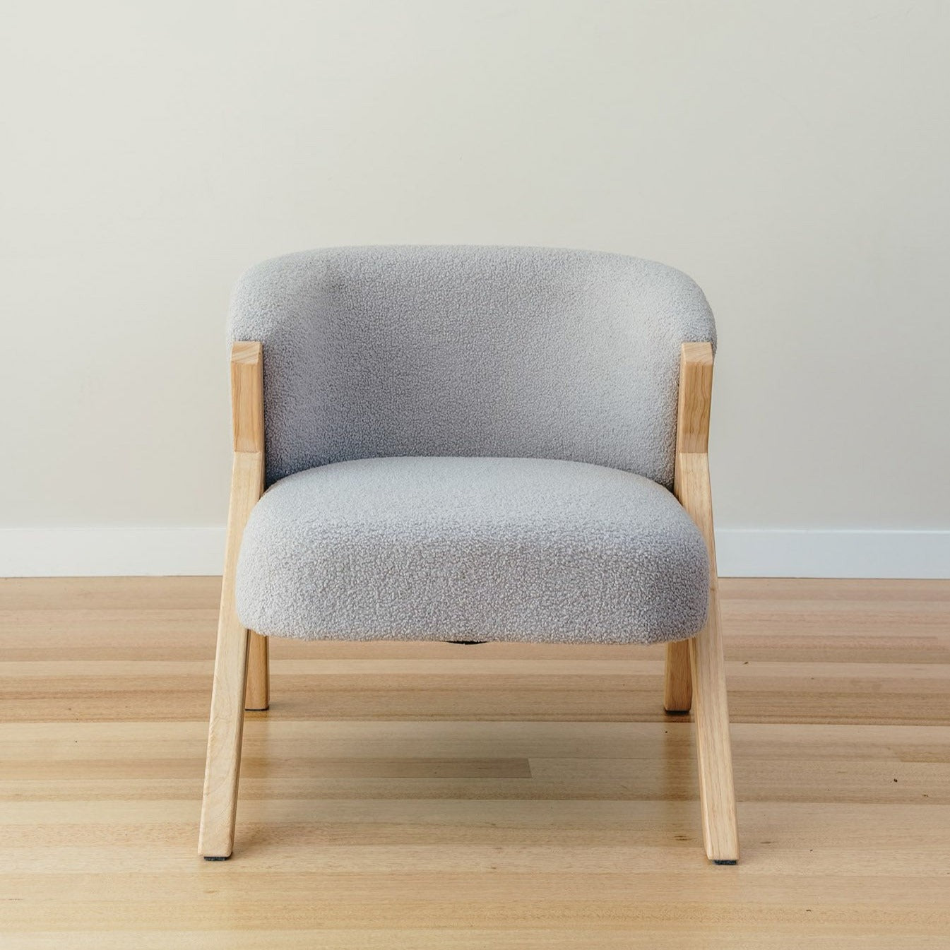 Oscar Boucle Accent Chair - Stylish Comfort in Soft Grey