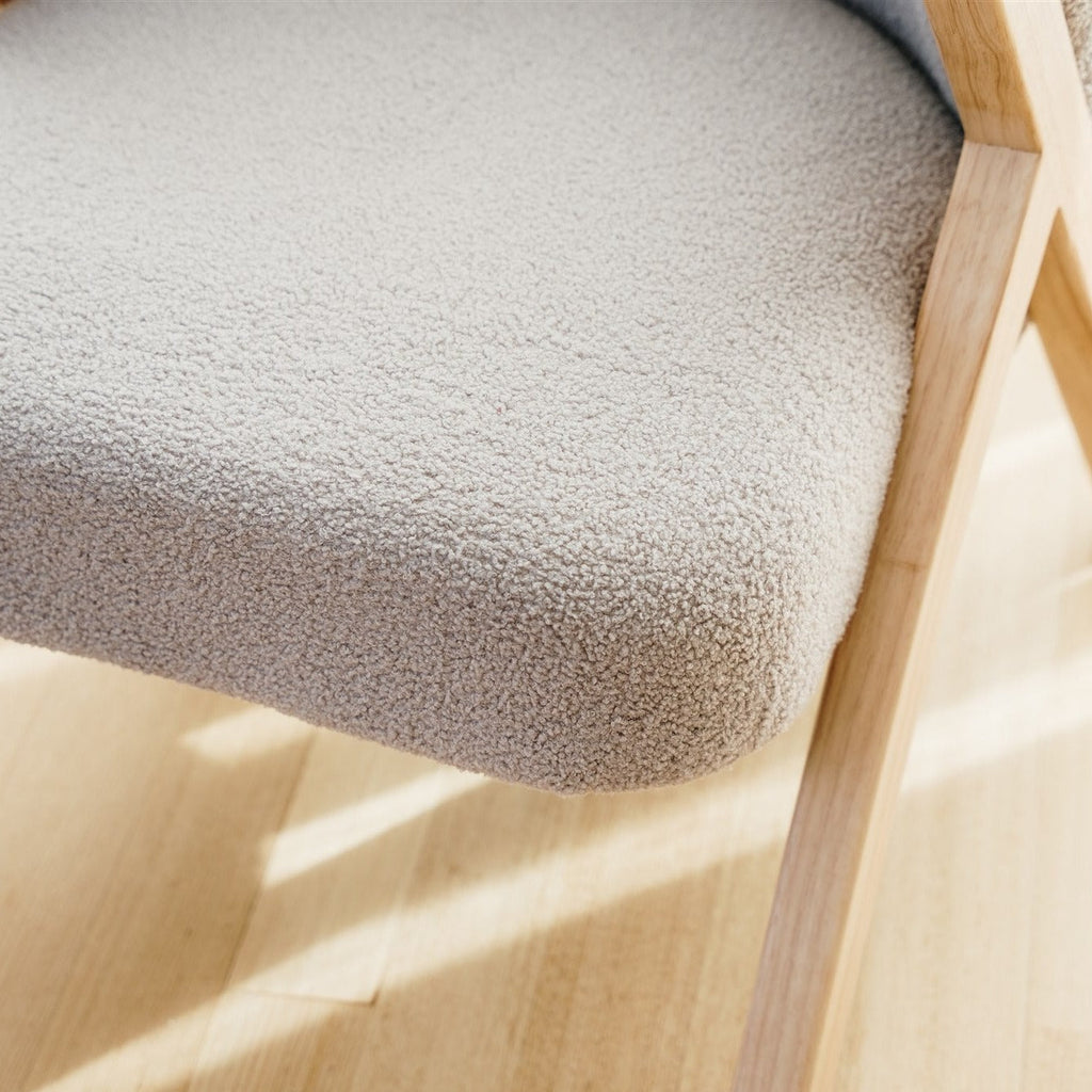 Oscar Boucle Accent Chair - Stylish Comfort in Soft Grey