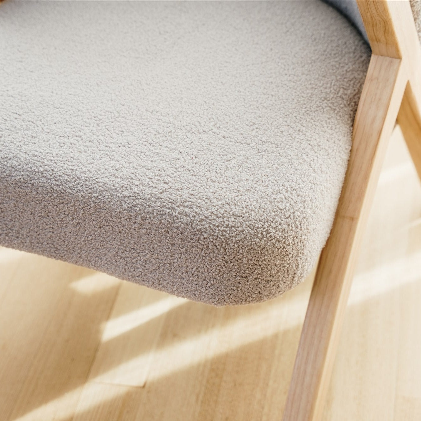 Oscar Boucle Accent Chair - Stylish Comfort in Soft Grey