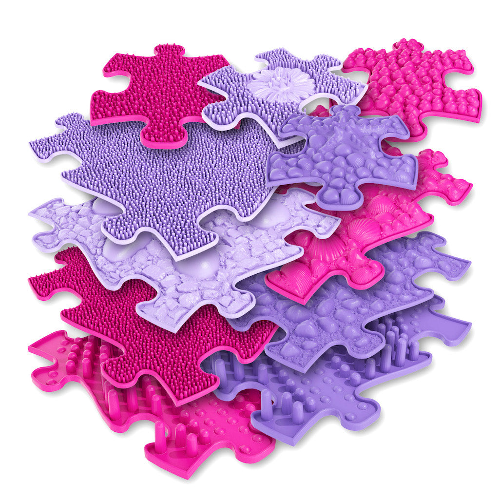 Magical Pink Sensory Playmat Set - 11 Pcs for Tactile Learning