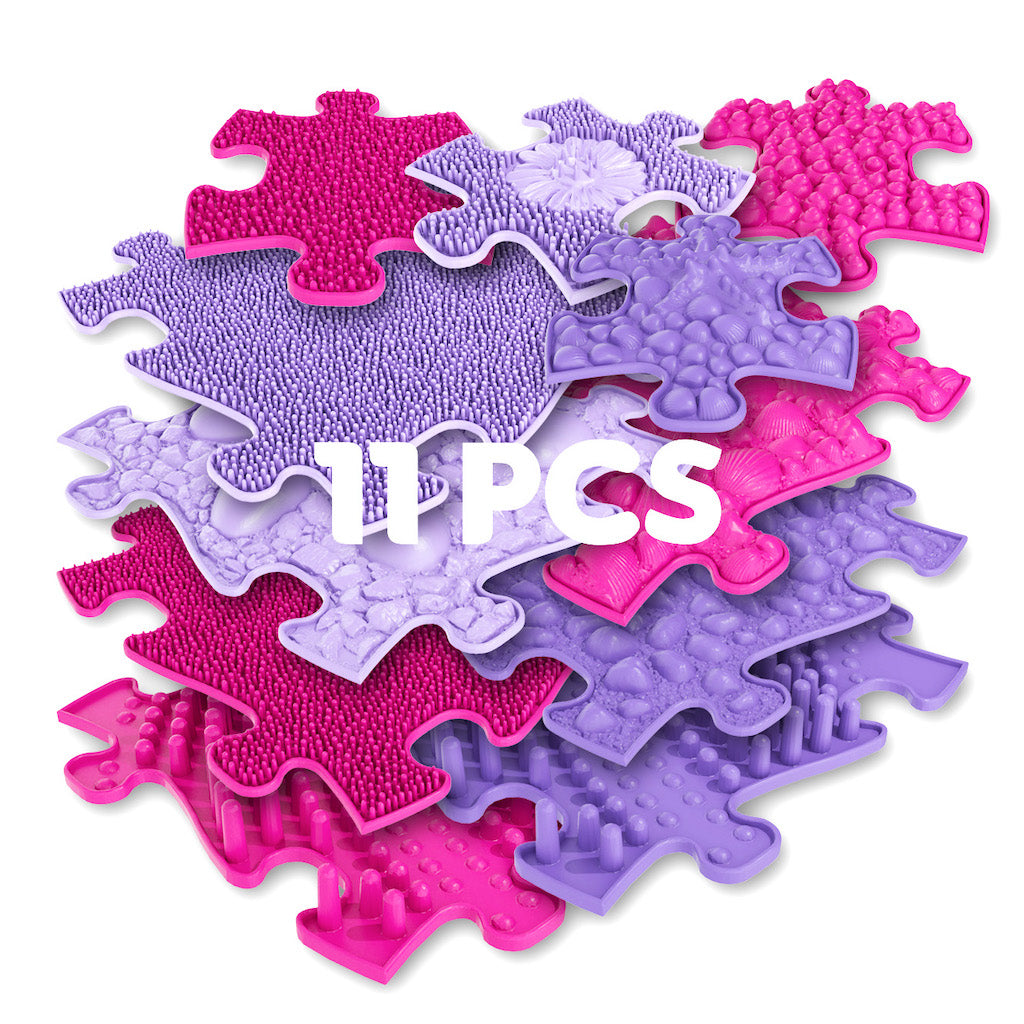 Magical Pink Sensory Playmat Set - 11 Pcs for Tactile Learning
