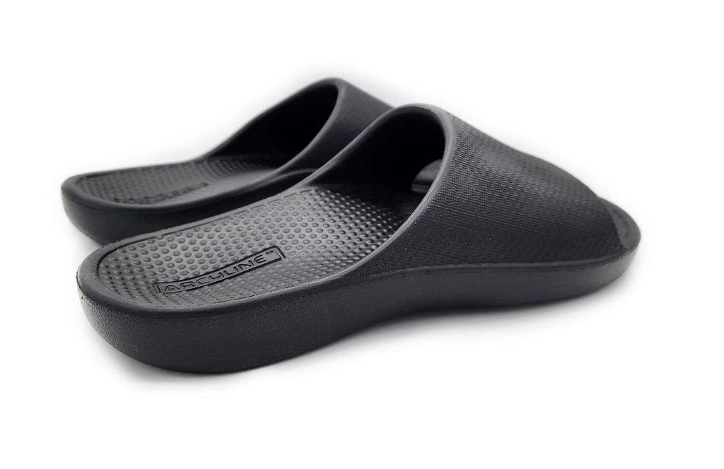 Archline Rebound Black Slides - Ultimate Comfort & Style