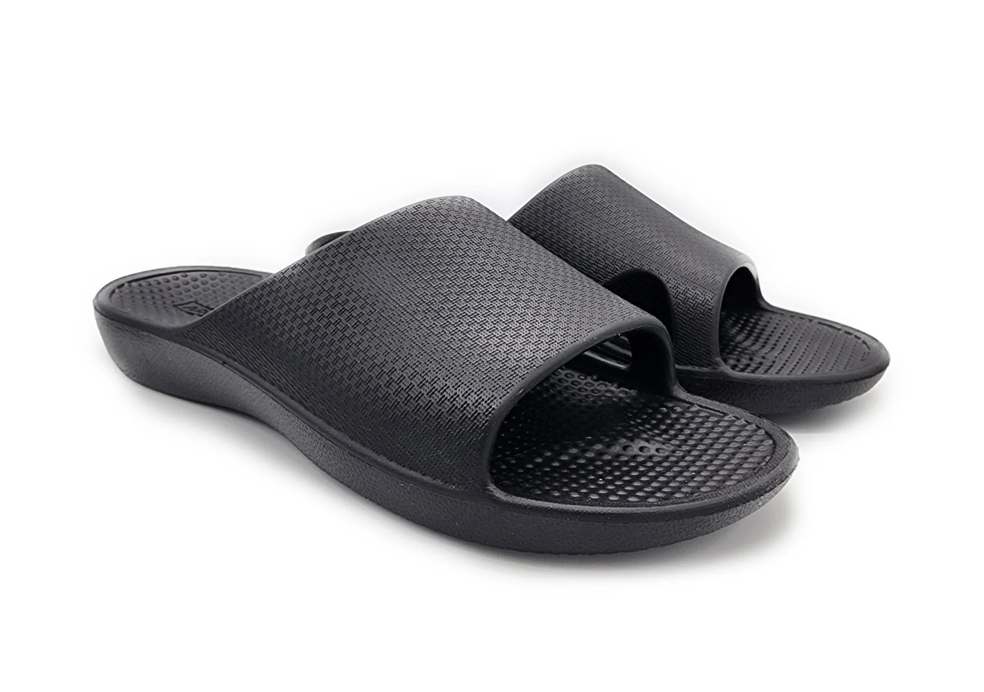 Archline Rebound Black Slides - Ultimate Comfort & Style