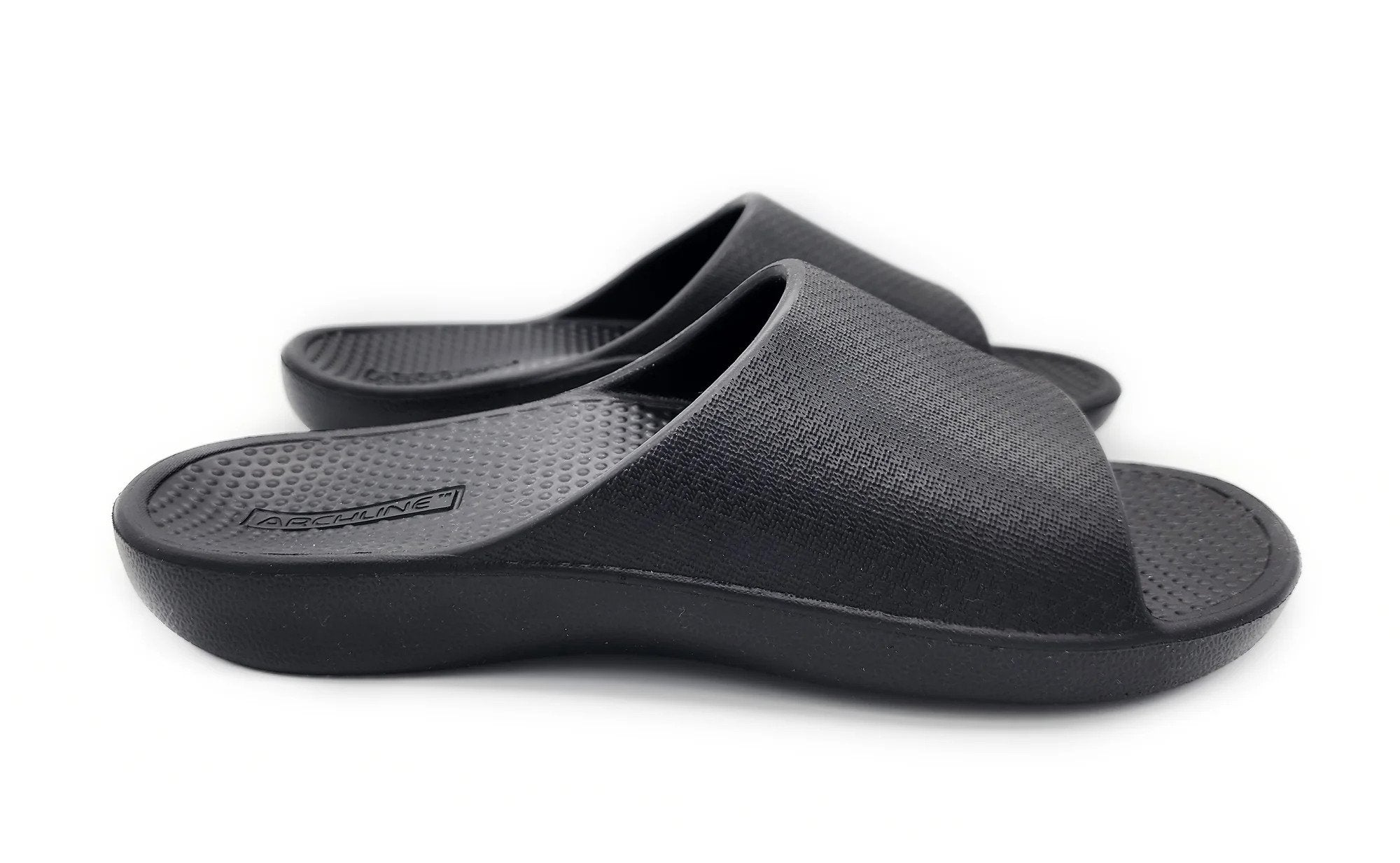 Archline Rebound Black Slides - Ultimate Comfort & Style