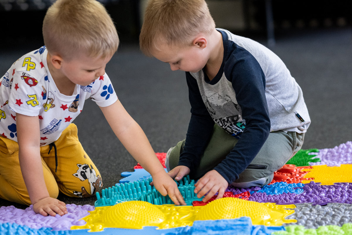 Muffik Royal Tactile Sensory Play Rug Set – 30 Textured Tiles