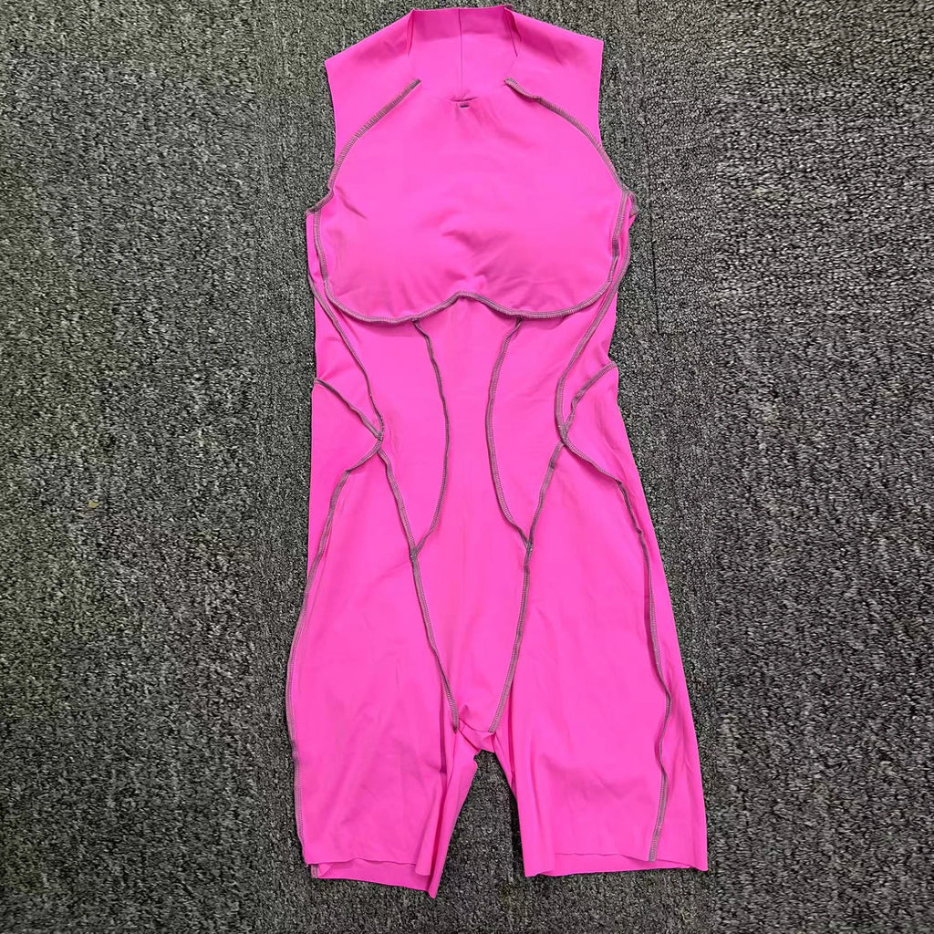 ZEEHOOH Women's Short Sleeve Yoga Jumpsuit - Stylish Activewear