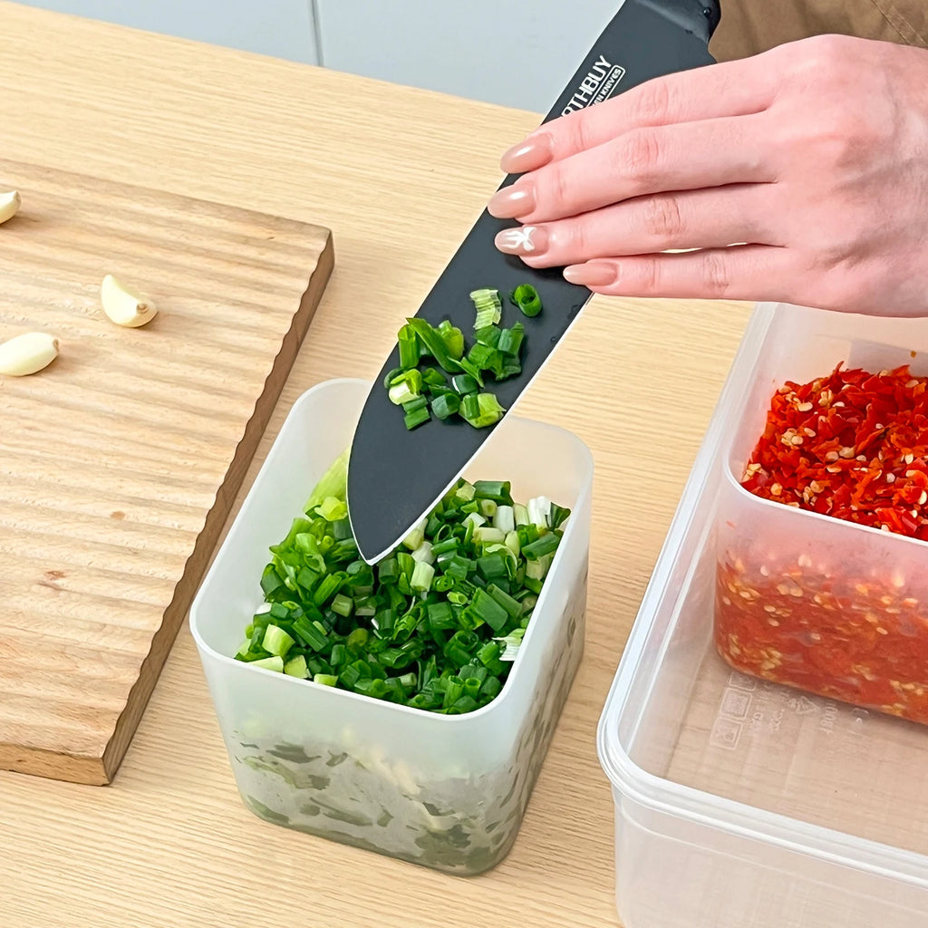 2-Grid Removable Clear Refrigerator Storage Box with Lid