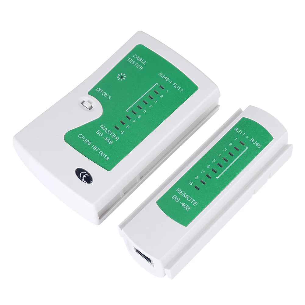 Portable Ethernet Cable Tester for RJ45/RJ11 - Reliable Network Diagnostics