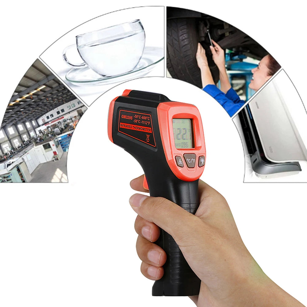 Digital Infrared Thermometer -50 to 600°C | Non-Contact Temperature Scanner