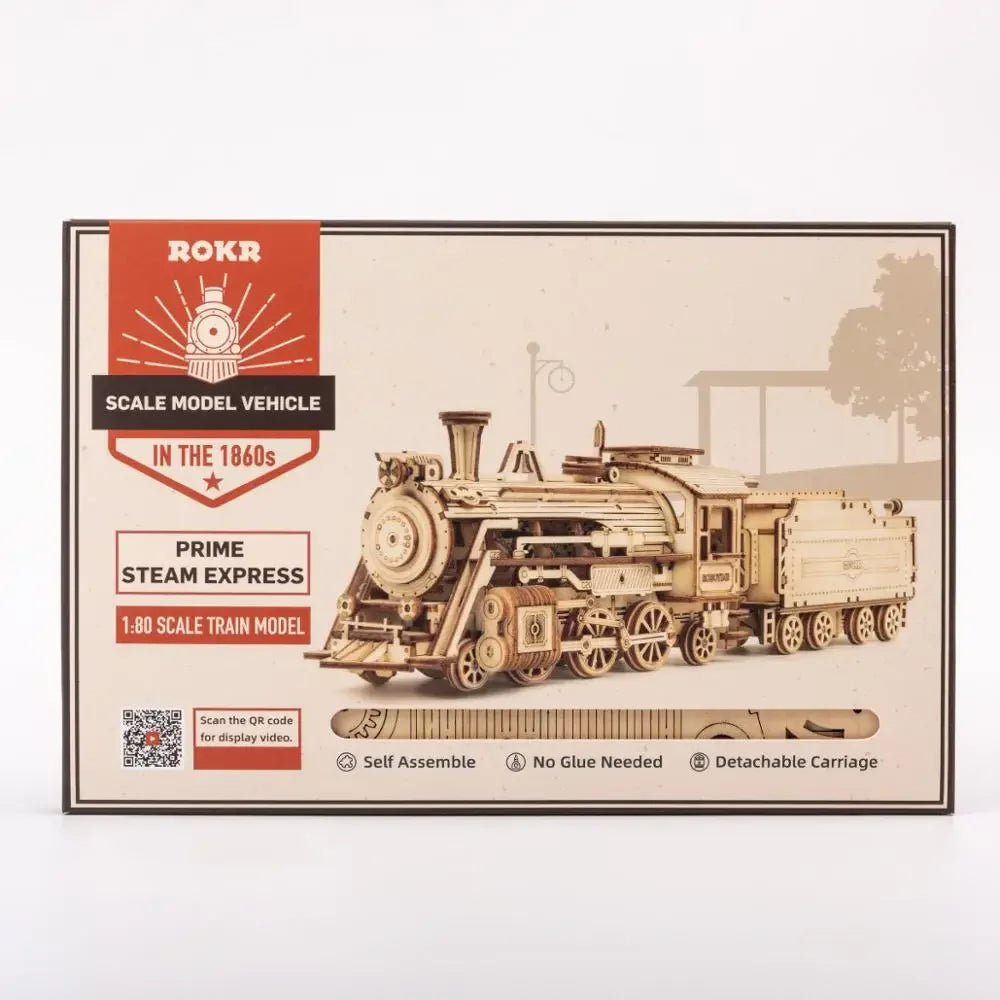 Robotime 3D Wooden Puzzle Kits - Steam Train, Jeep & Truck Models