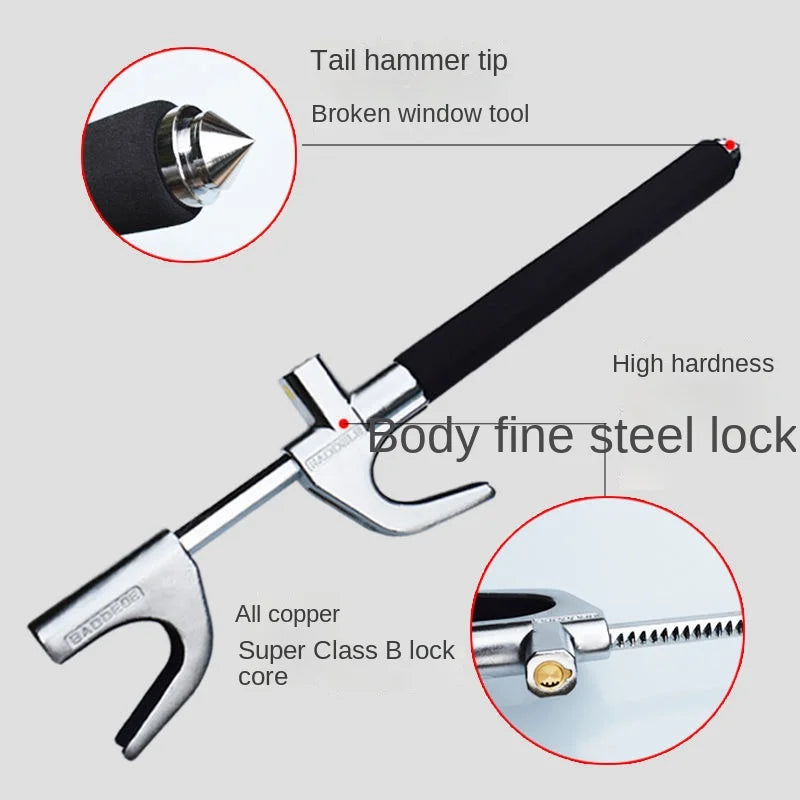 Adjustable Steering Wheel Lock - Ultimate Vehicle Protection