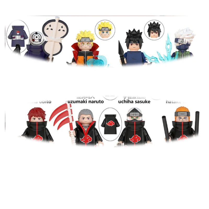 8pcs Naruto Ninja Building Figures Set - Fun Collectible Toys