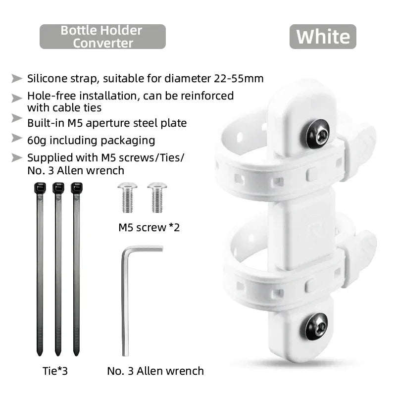 ROCKBROS Universal Bicycle Bottle Cage Adapter - Easy Silicone Mount