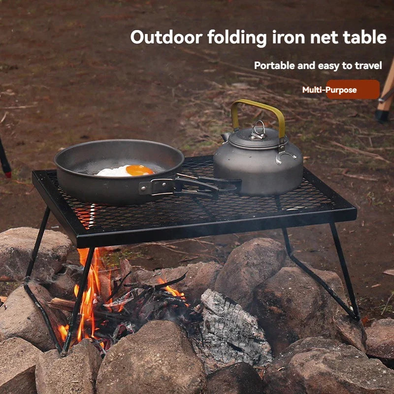 Heavy Duty Foldable Campfire Grill Grate - Perfect for Outdoor BBQs
