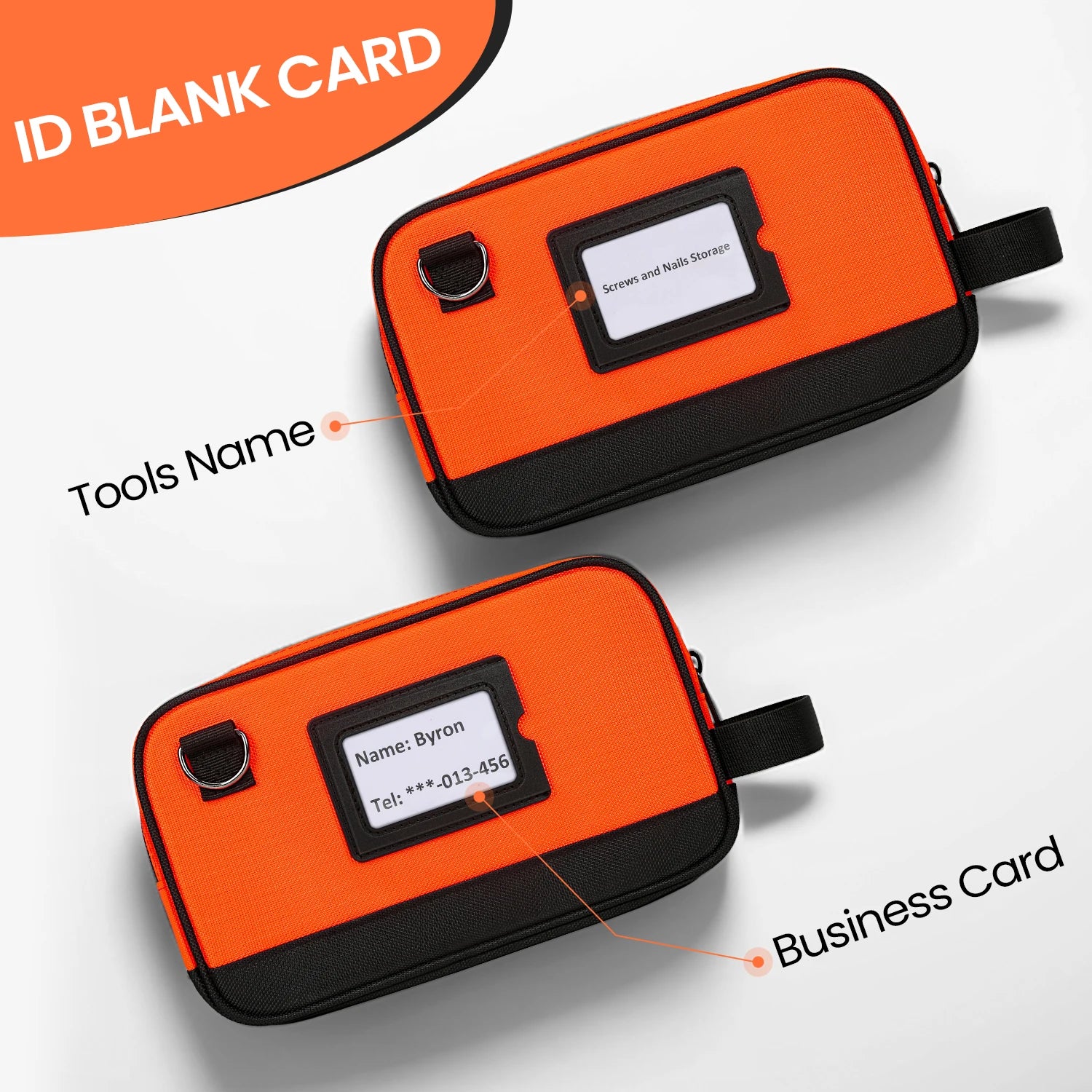 Compact Double-Zip Tool Storage Pouch - Durable, Multifunctional Design