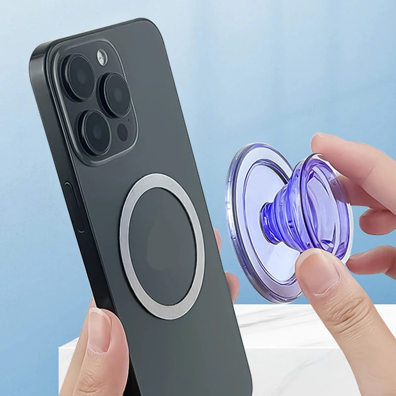 Magnetic Phone Grip Holder - Expandable Stand & Ring Support