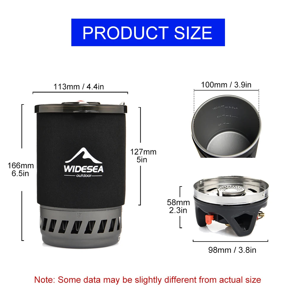 Widesea Portable Camping Coffee Maker Set with French Press & Gas Stove