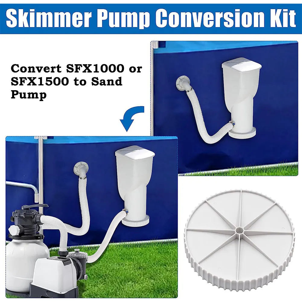 Pool Skimmer Sand Pump Conversion Adapter for Summer Waves SFX1000/SFX1500