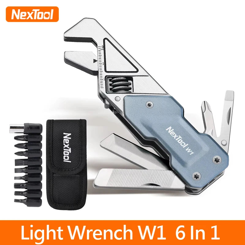 NexTool 6-in-1 Adjustable Wrench Multi-Tool for EDC & DIY Projects