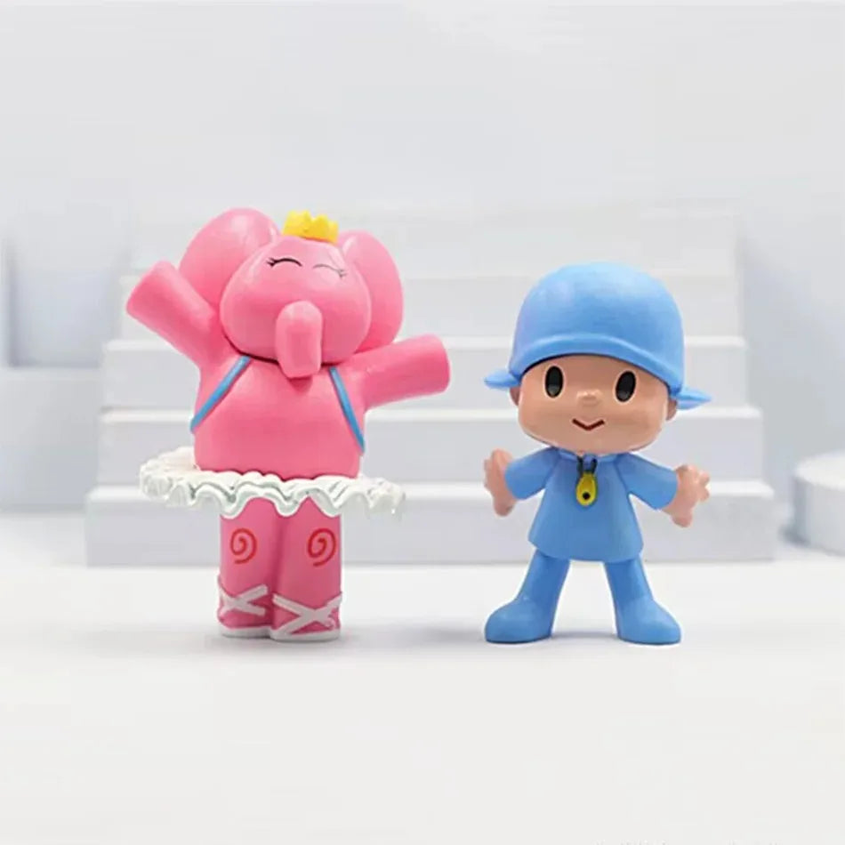 7Pc Pocoyo Animal Toy Set - Cute PVC Cartoon Figures