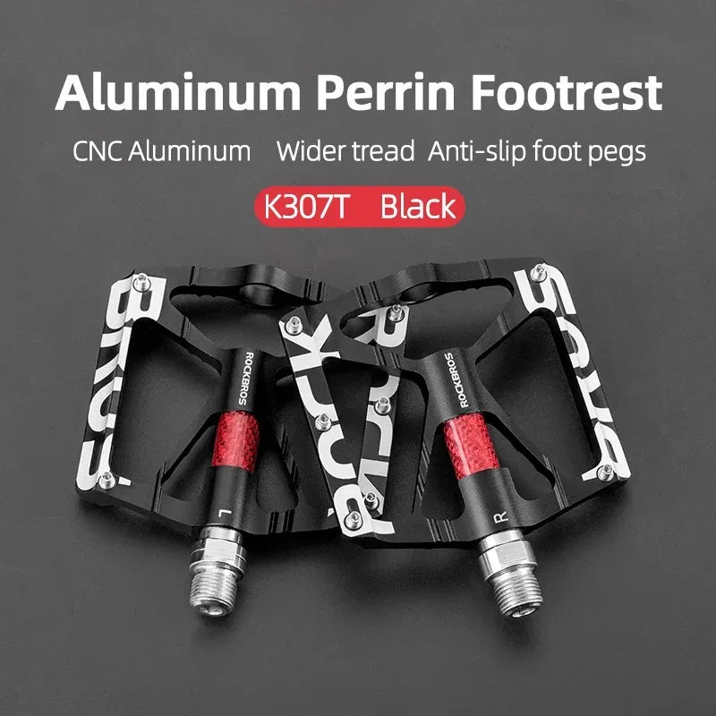ROCKBROS Alloy Cycling Pedals - Anti-slip Reflective Platform Bike Accessories