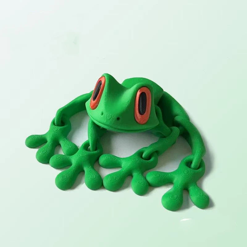 Movable 3D Printed Tree Frog Ornament - Unique Kitchen & Office Decor