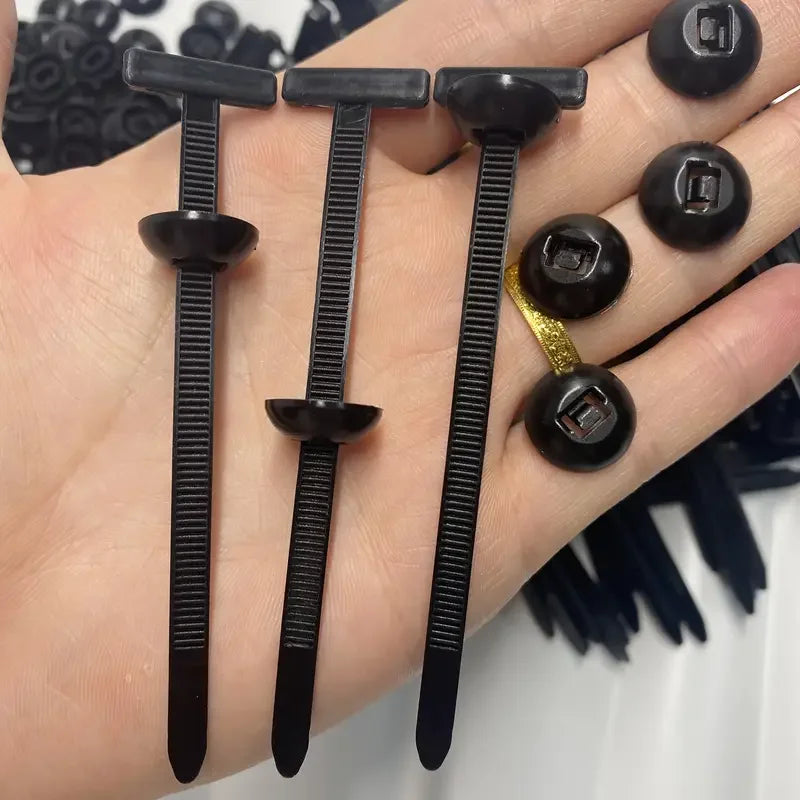 100 Heavy-Duty Self-Locking Nylon Cable Ties - UV-Resistant Fasteners