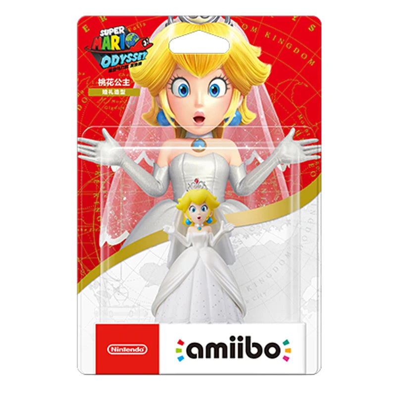ARTSWIFT Super Mario Wedding Peach Amiibo Figurine for Nintendo Switch