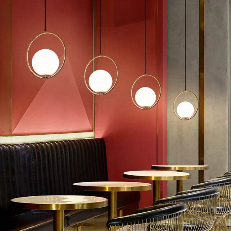 Modern Glass Ball Pendant Light for Dining & Kitchen - Ramalho