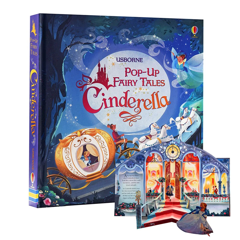 3D Pop-Up Book – Cinderella Story | Educational English Learning Toy (Age 3+)