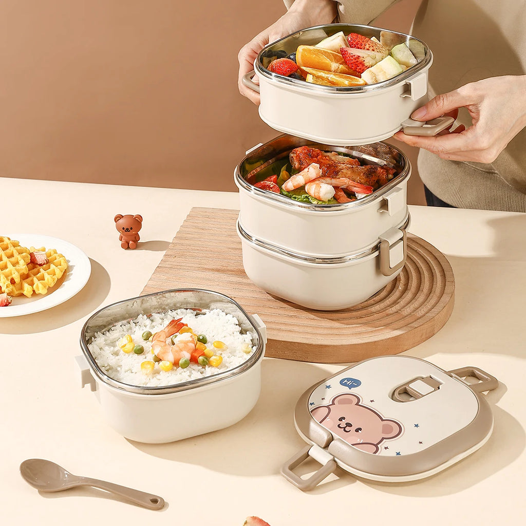 Insulated Bento Lunch Box - Microwave Safe & Leakproof