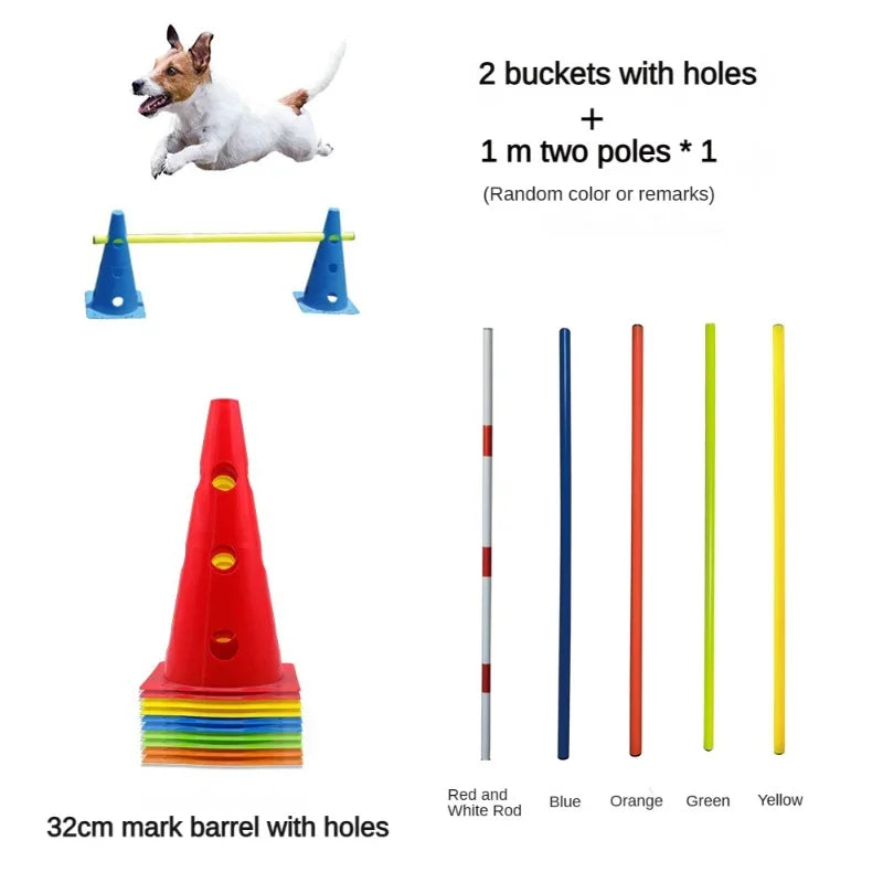 Dog Agility Training Set - Jumping Bar & Obstacle Course Equipment