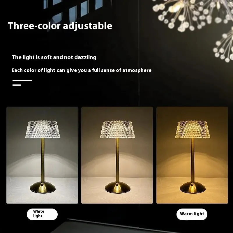 Nordic LED Table Lamp - Modern Rechargeable Touch Control Light