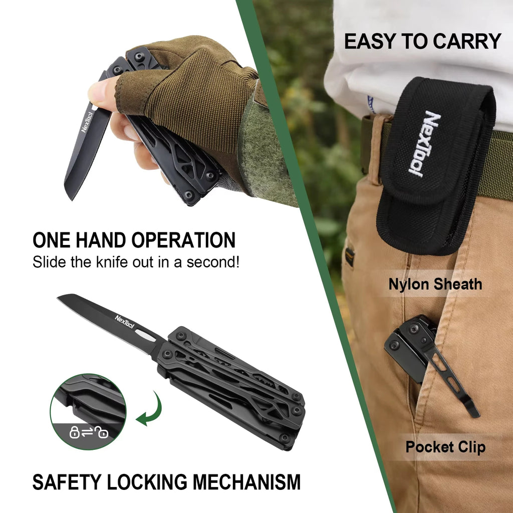 NexTool 11-in-1 Multi-Function Survival Pliers & Scissors Kit