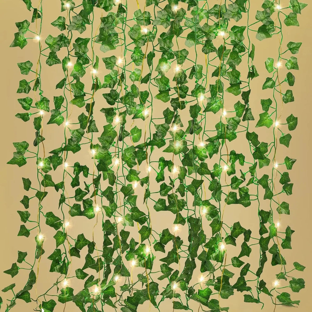 USB Maple Leaf Curtain Lights – Elegant Ivy Garland for Décor