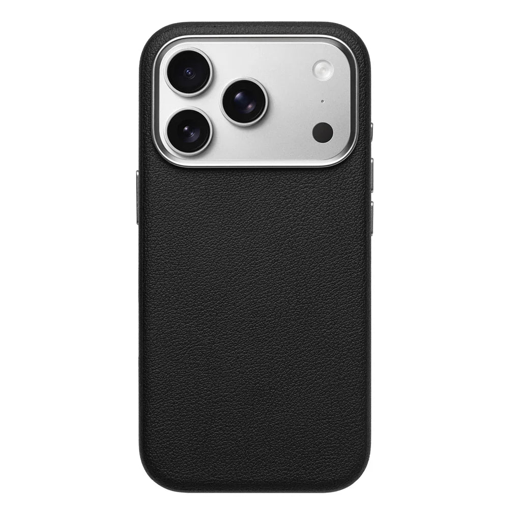 Luxury PU Leather Shockproof Case for iPhone 17 Pro Max - MagSafe Ready