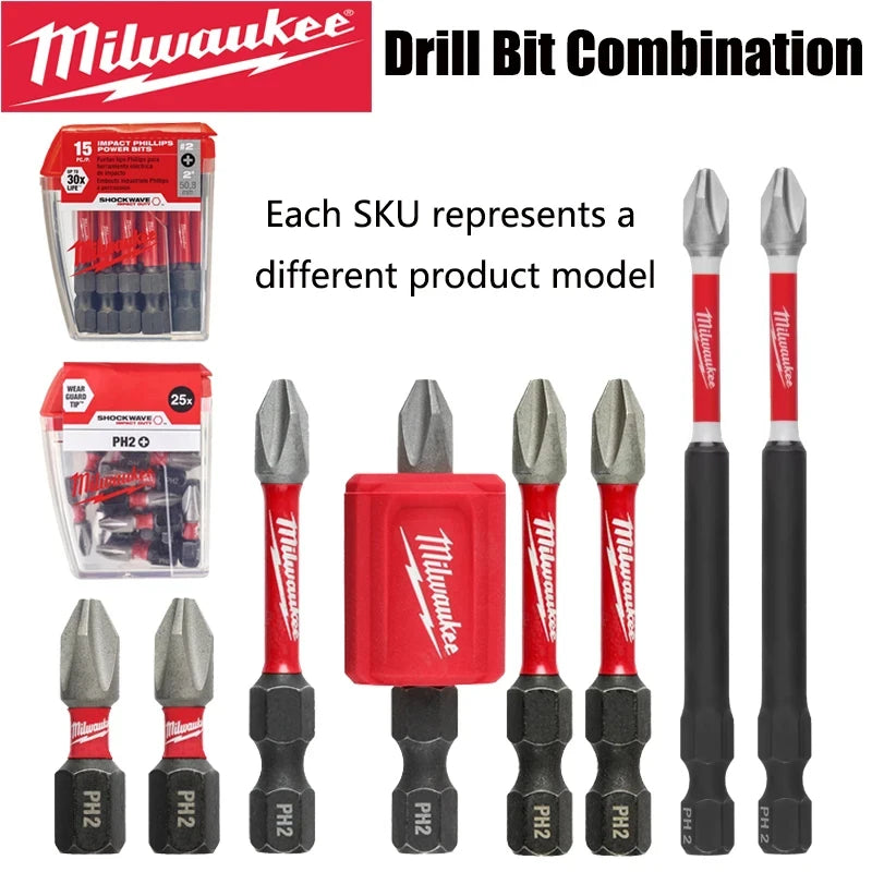 Milwaukee Shockwave PH2 Impact Drill Bits Set - Durable & Versatile