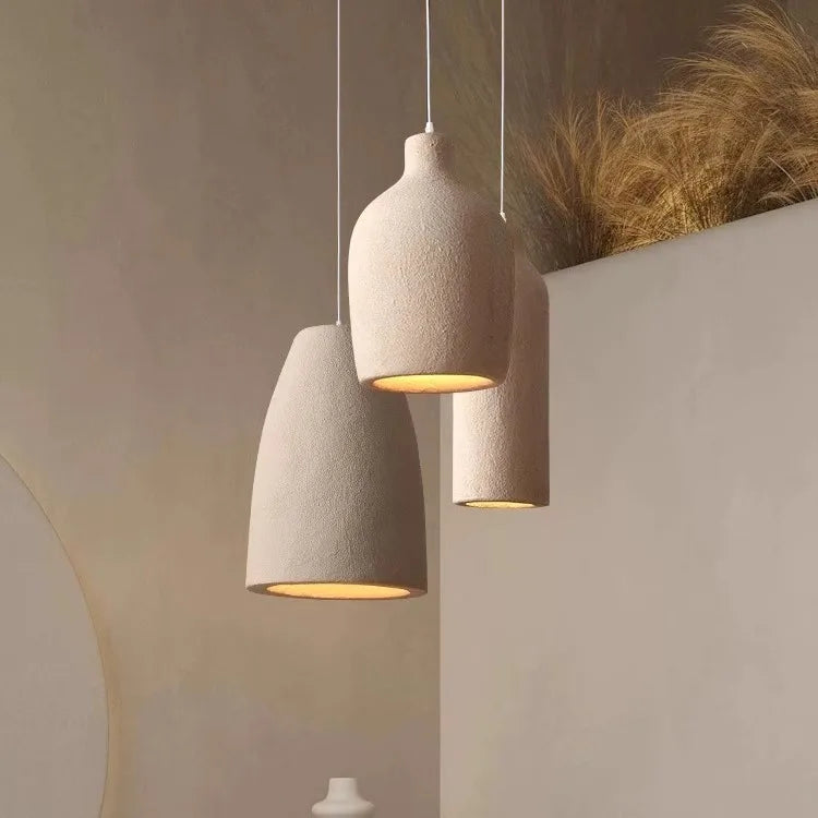 Elegant Japanese Wabi Sabi LED Pendant Lamp for Dining & Kitchen